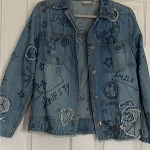 Chico's Embroidered Denim Jacket